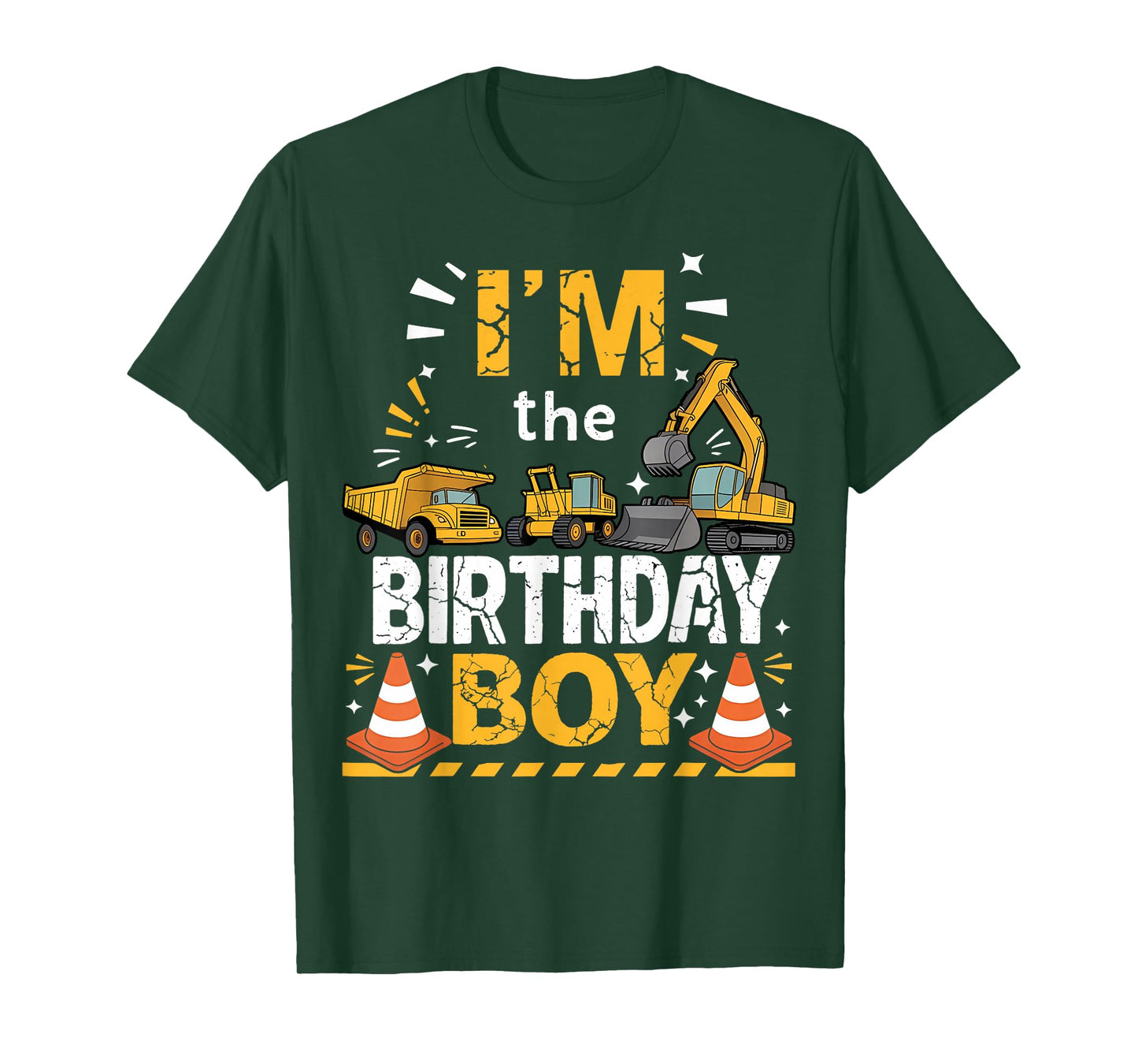 I'm The Birthday Boy Construction Theme Matching T-Shirt