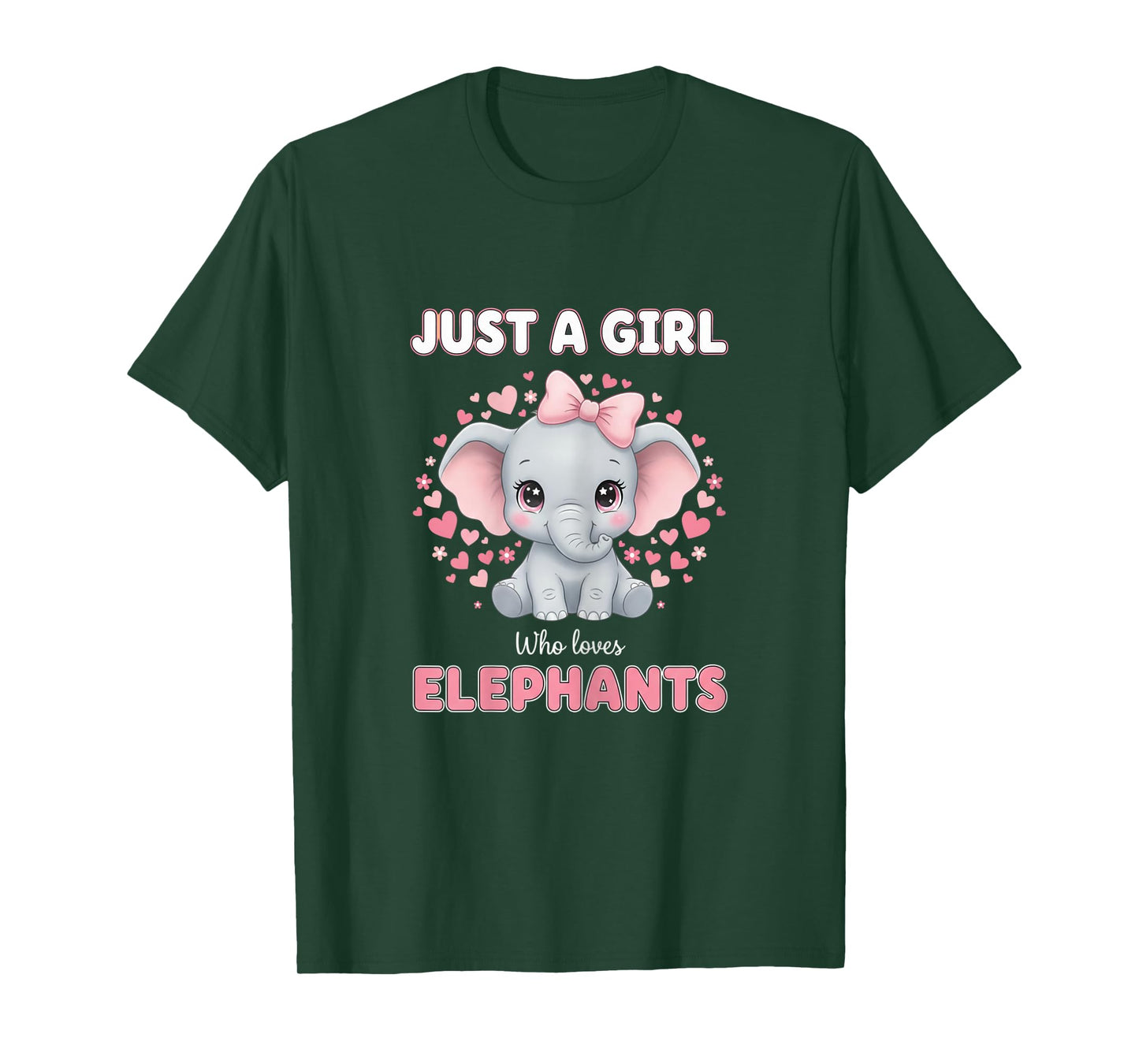 Just A Girl Who Loves Elephants Women Girls T-Shirt