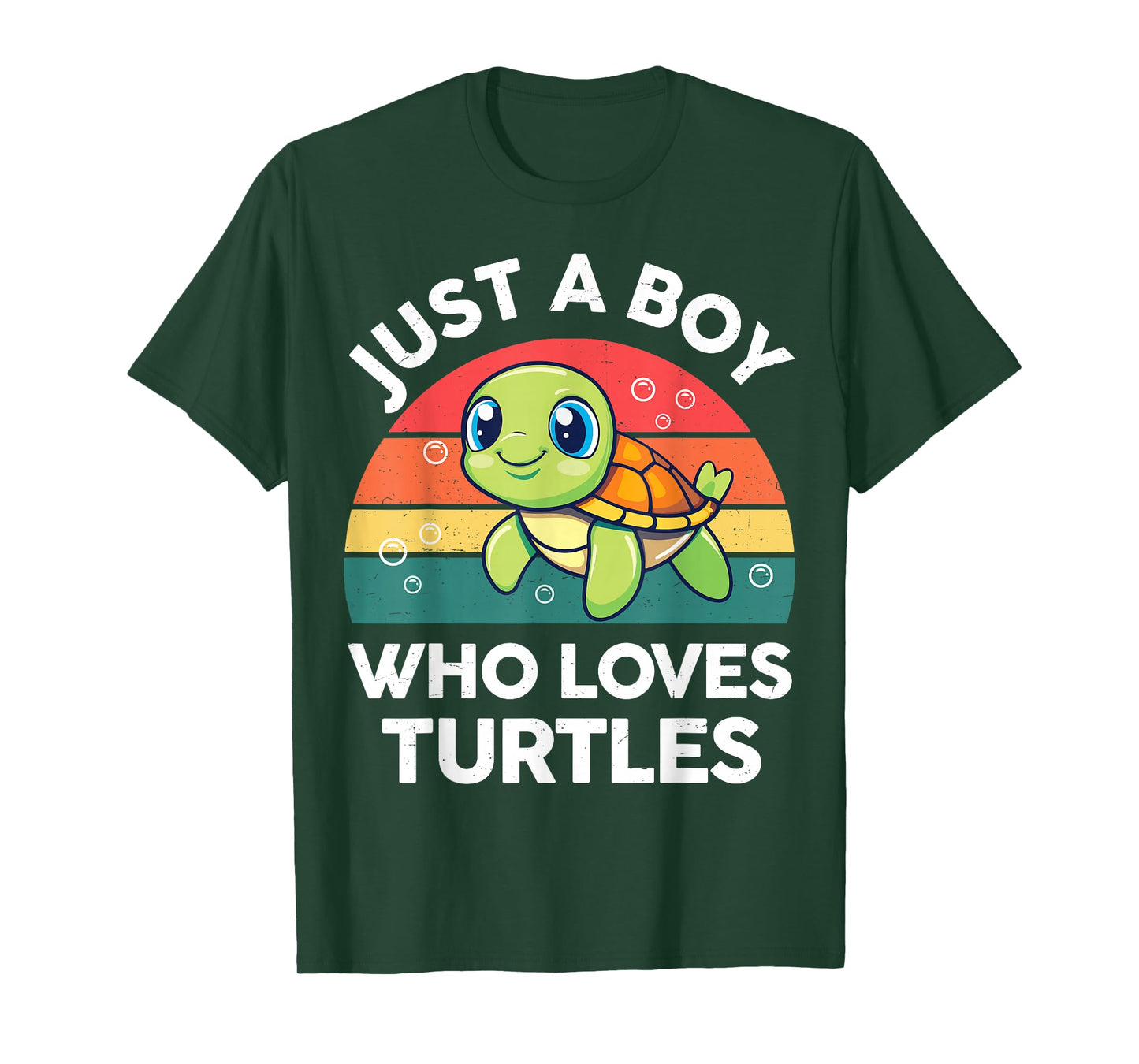 Turtle Just A Boy Who Loves Turtles Cute Toddler Kids T-Shirt