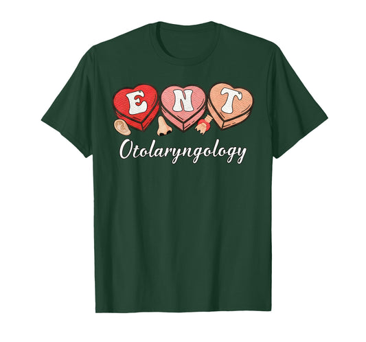 Heart Candy Otolaryngology ENT Ear Nose Throat Valentine T-Shirt