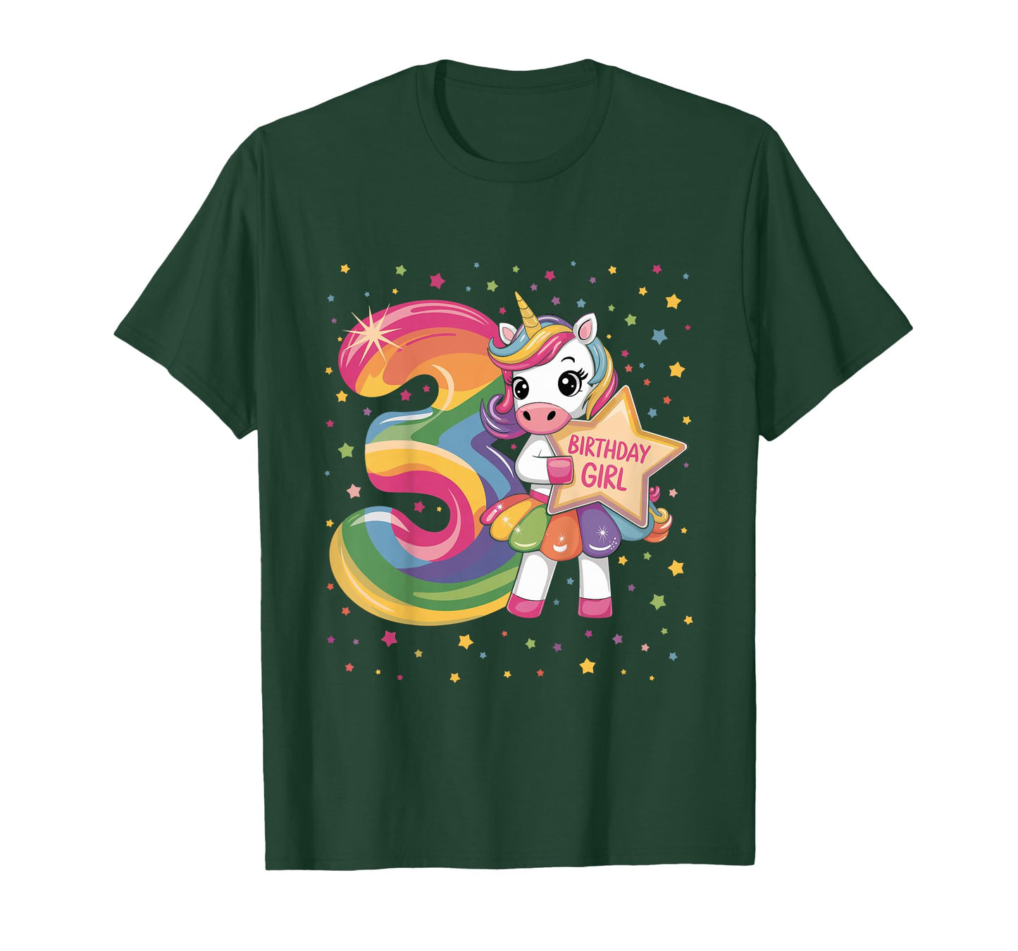 3 Year Old Unicorn 3nd Birthday Girl T-Shirt