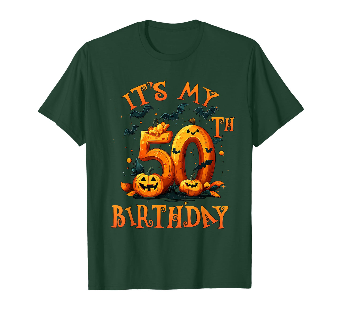 Boo It's My 50th Birthday Halloween Pumpkin 50 Years Old T-Shirt