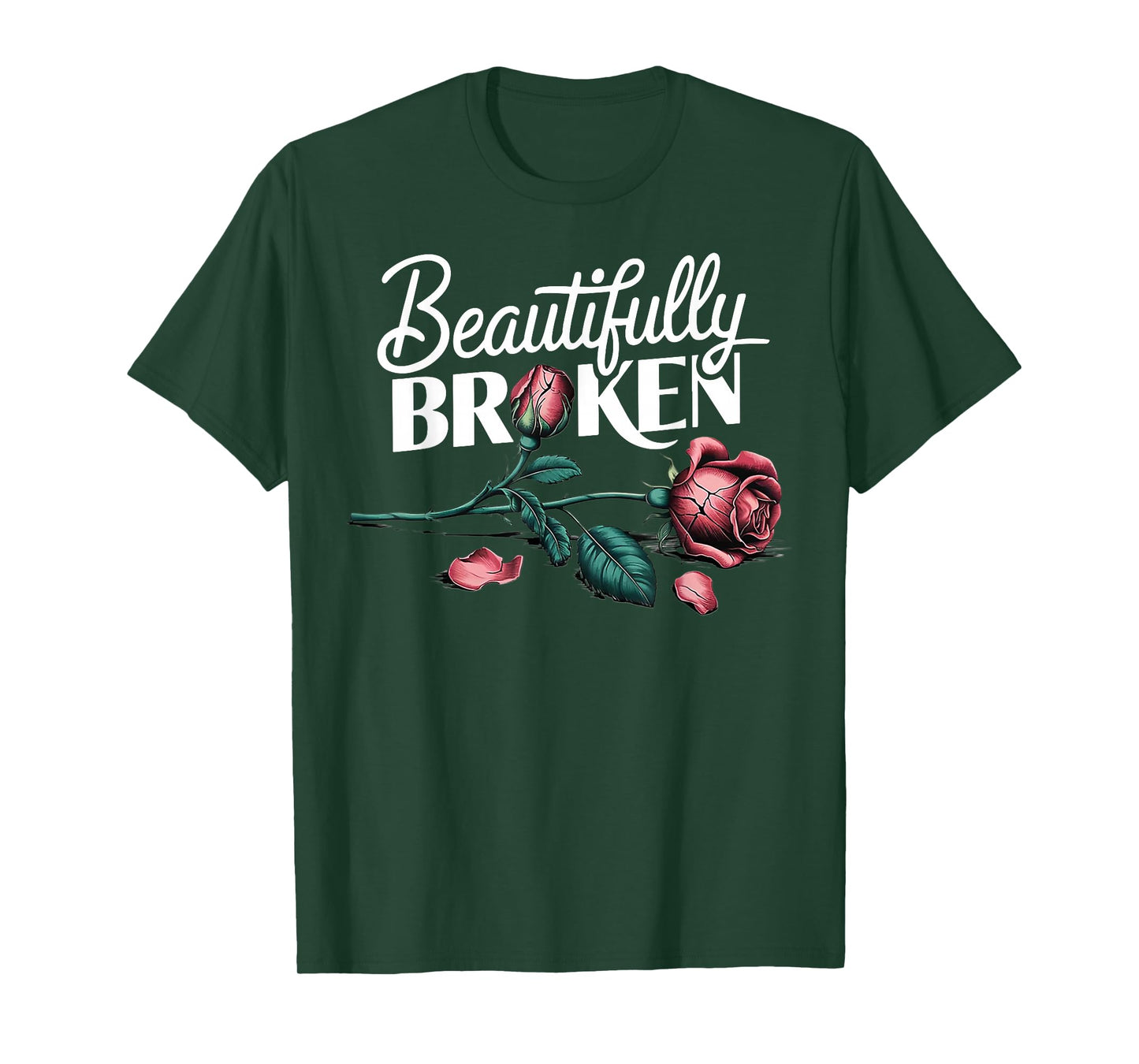 Beautifully Broken Rose Flower T-Shirt