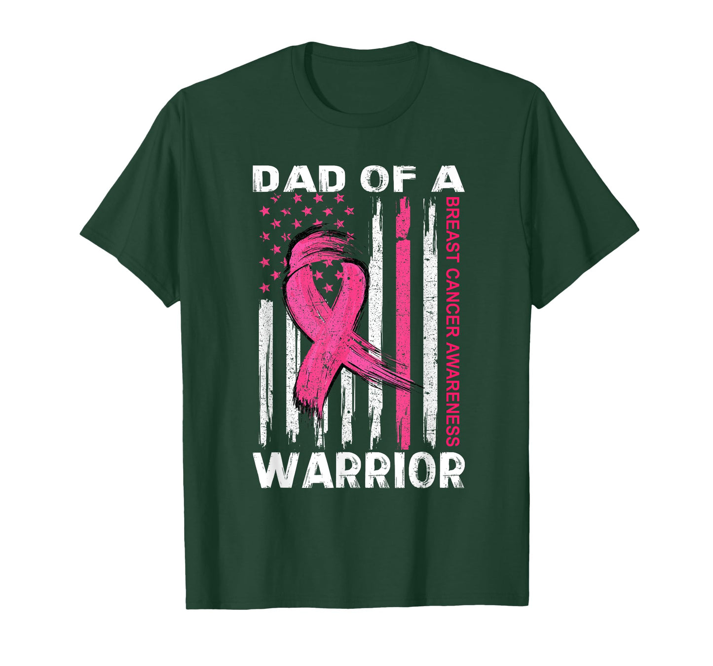 Dad Of A Warrior Breast Cancer Awareness Month Support Squad T-Shirt