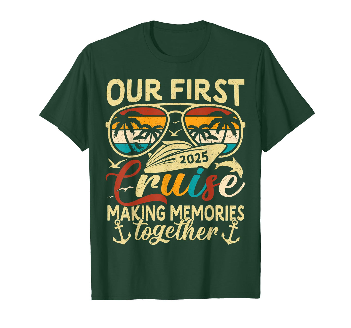 Our First Cruise 2025 Together Family Trip Matching Couples T-Shirt