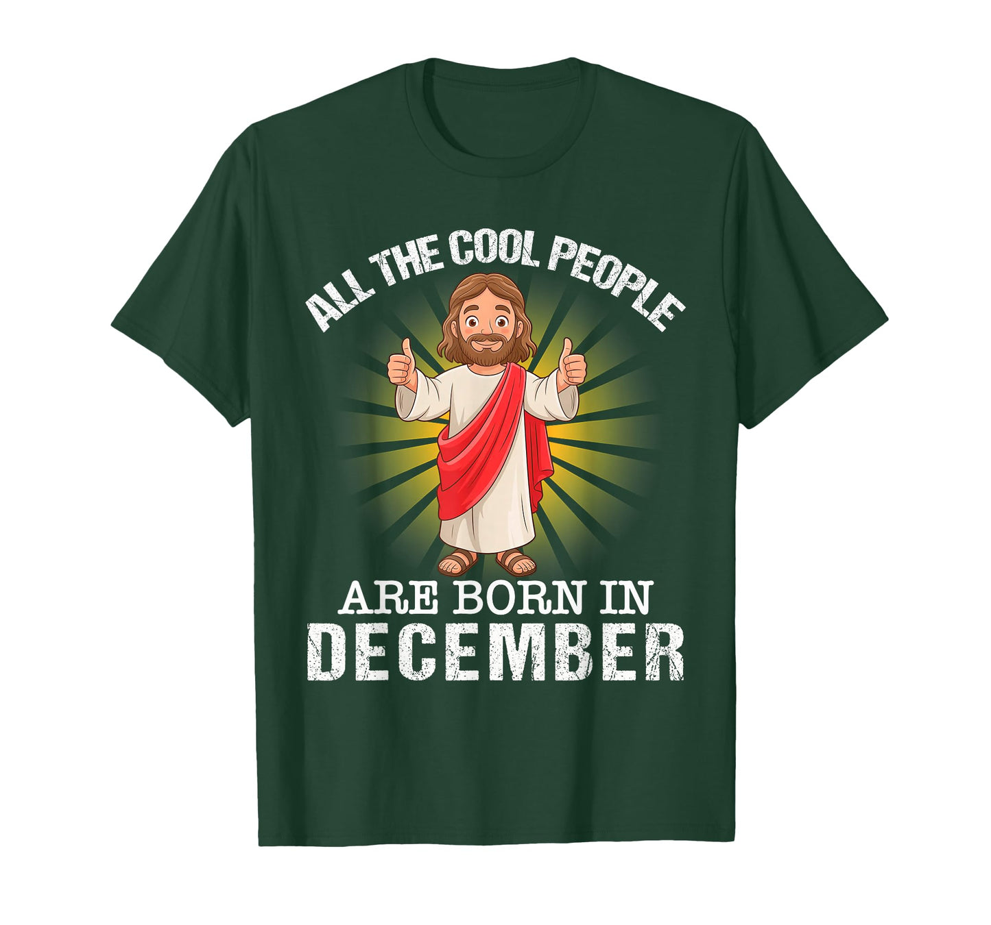 Cool People are Born in December Christian Jesus Christmas T-Shirt