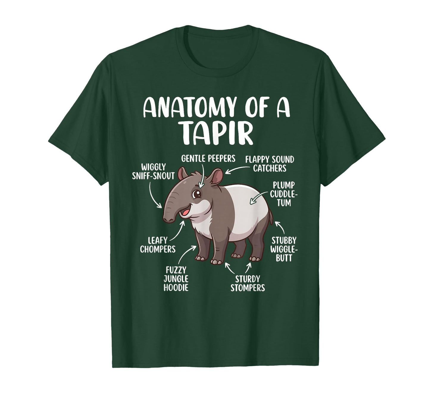 Anatomy of Tapir Funny Tapir Lover Costume T-Shirt