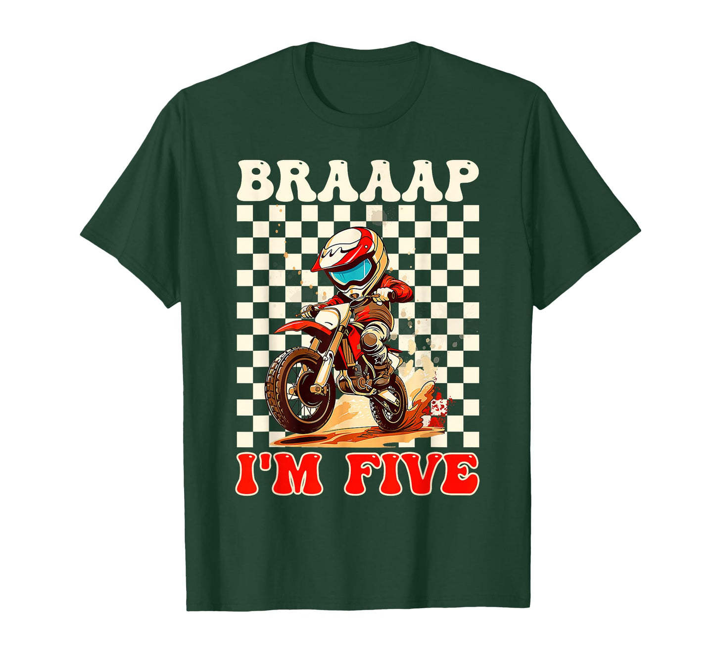 Kids It's My 5th Birthday Boy Motocross Dirt Bike 5 Year Old T-Shirt