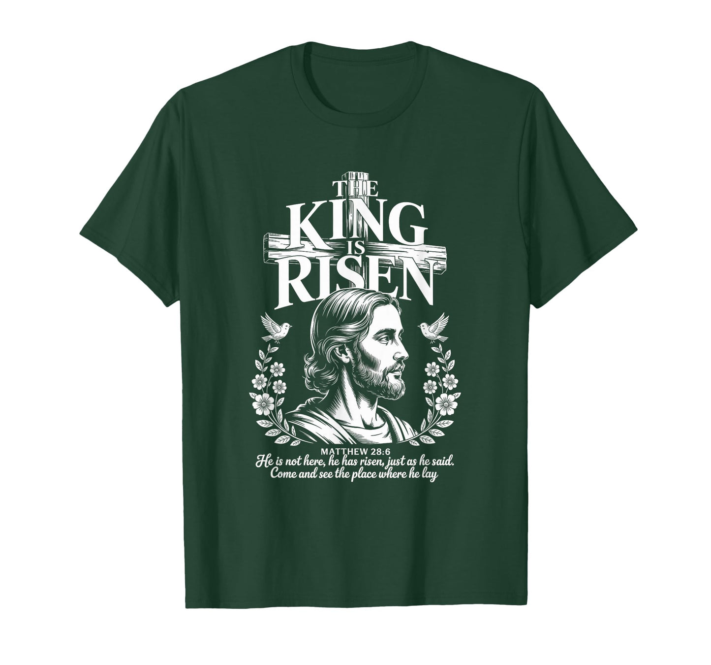 The King is Risen Retro Christian Streetwear T-Shirt