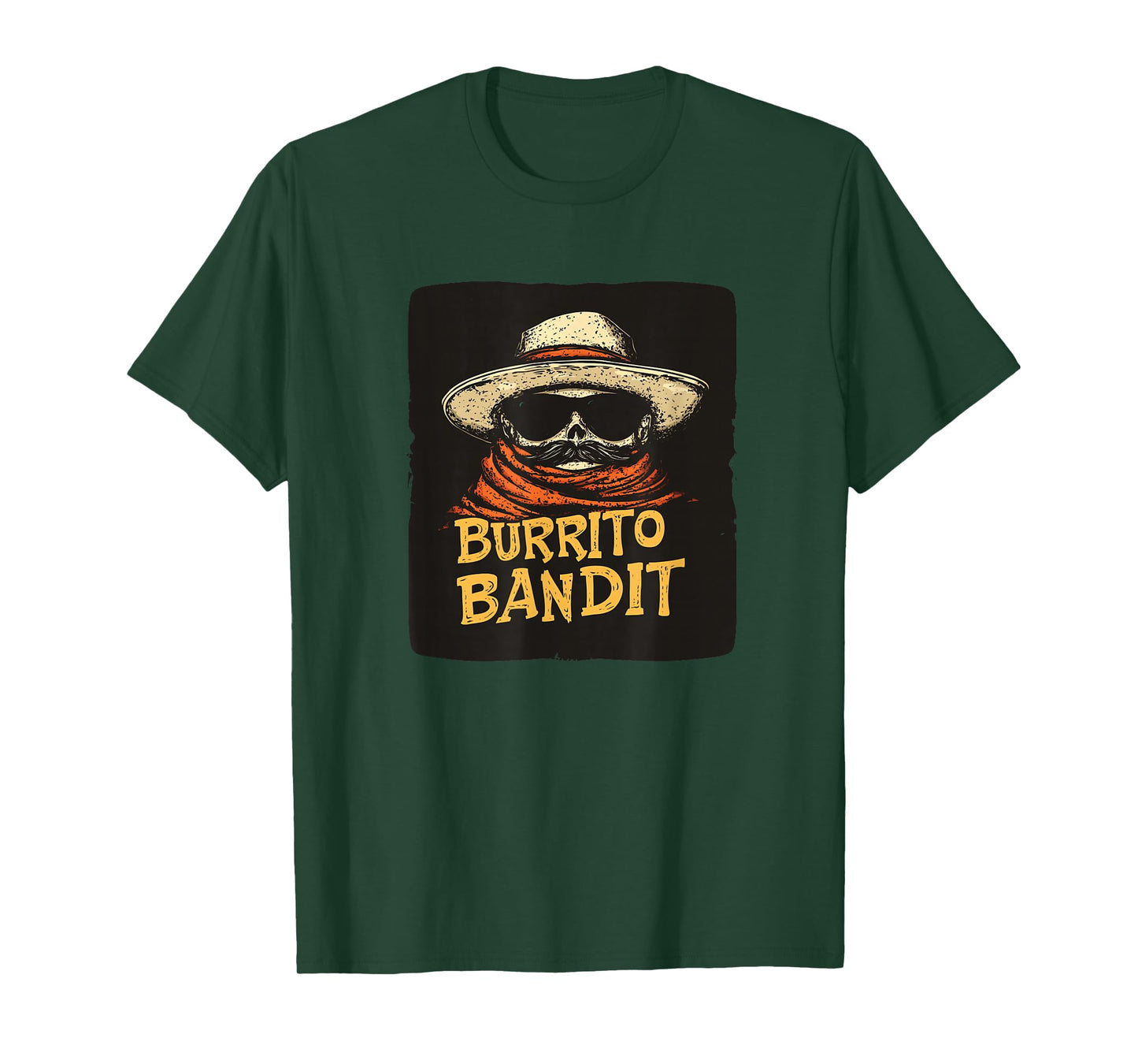 Burrito Bandit with Sunglasses and Sombrero Costume T-Shirt