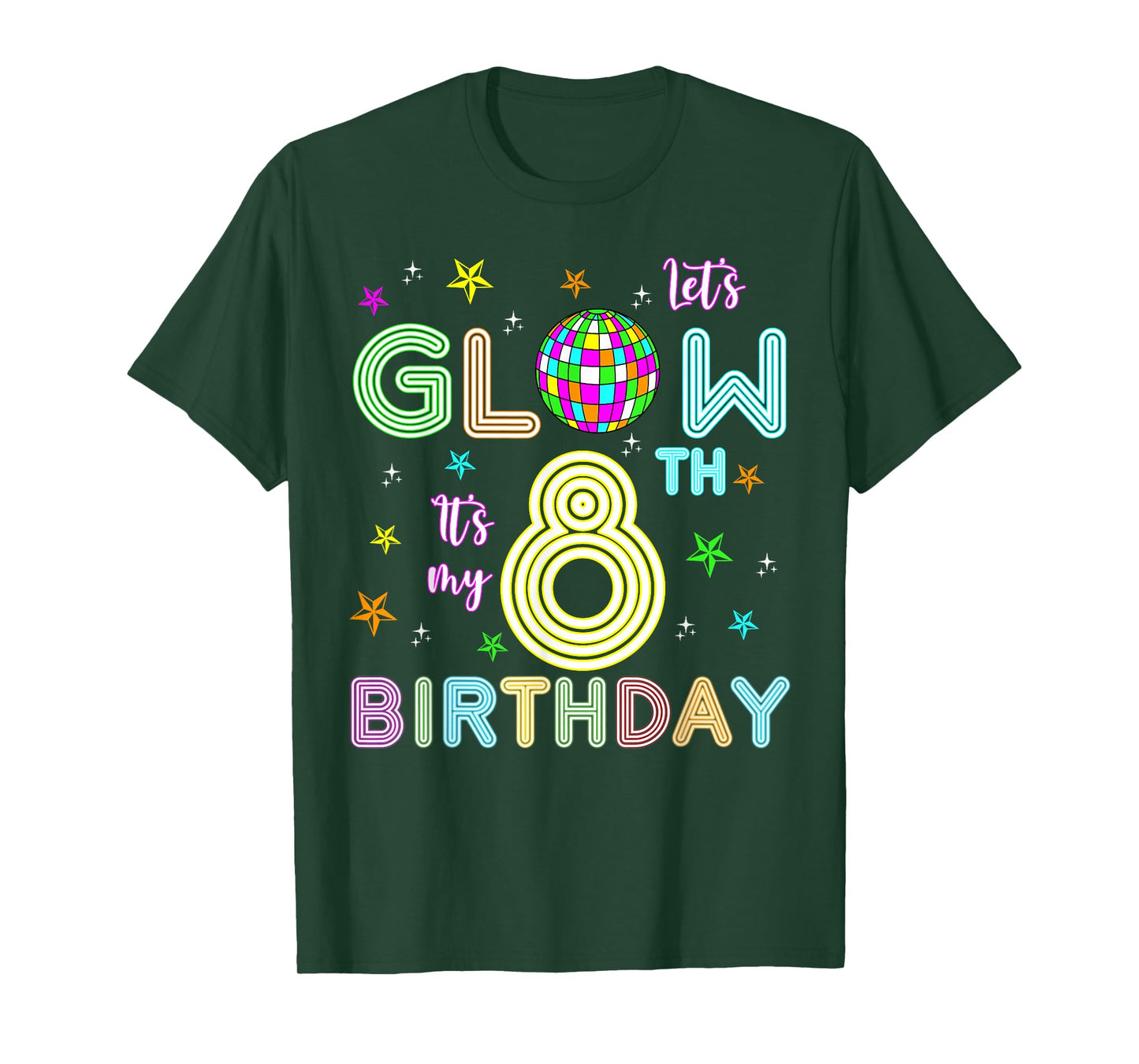It's My 8th Birthday Glowing 80s 8 Year Old T-Shirt