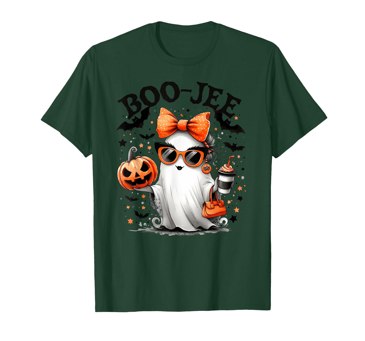 Halloween Trick or Treat BOO-GEE Ghost And Pumpkin T-Shirt