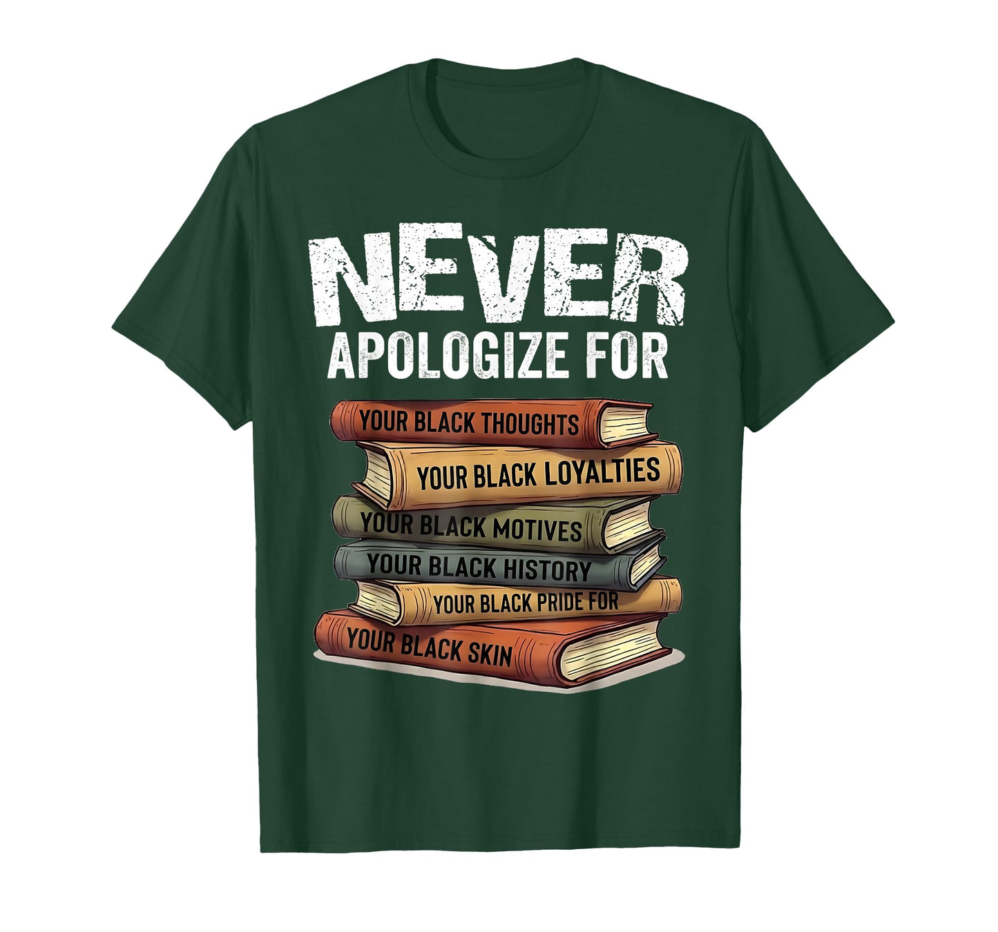 Never Apologize for Your Blackness Black History Teachers T-Shirt