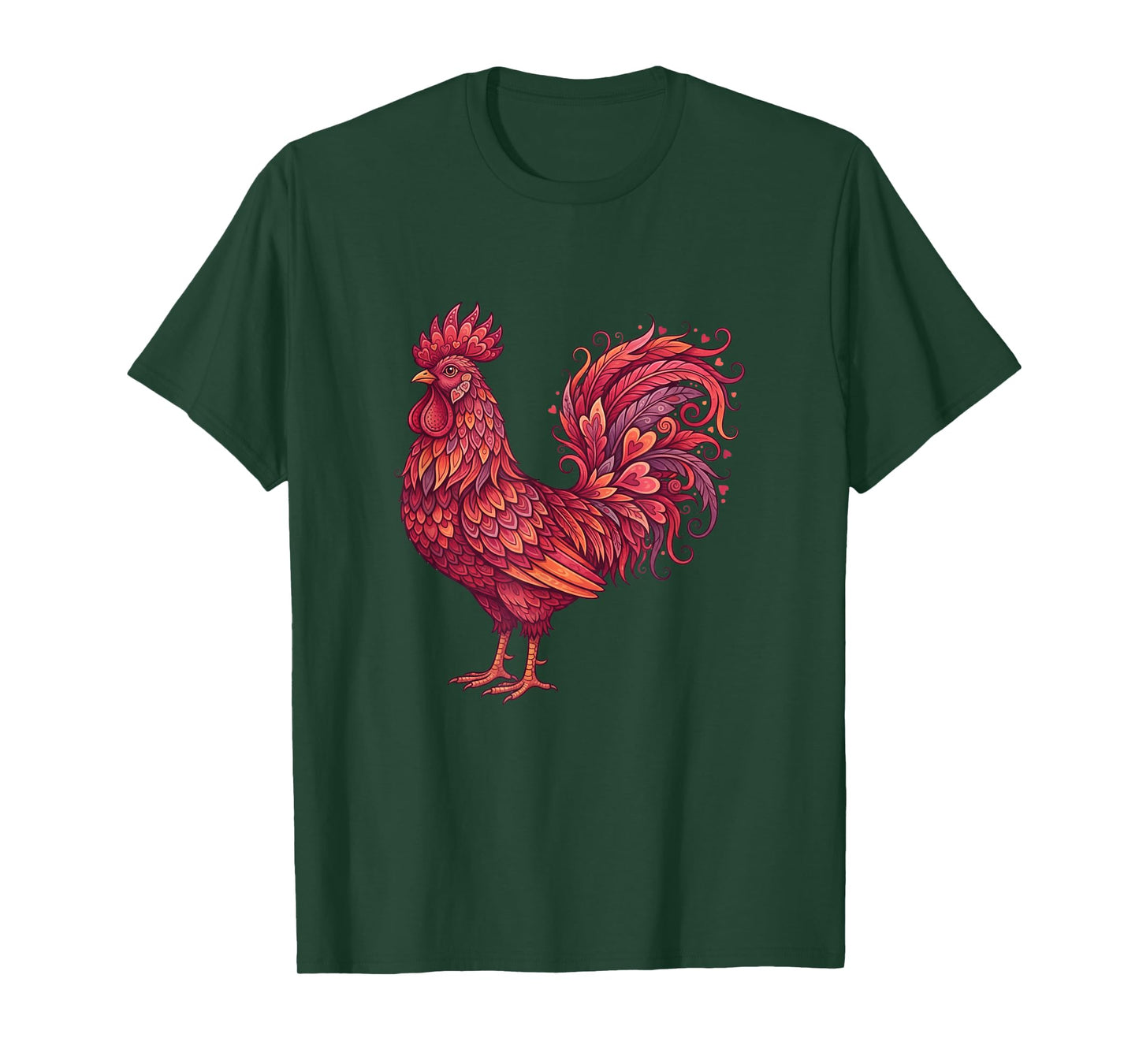 Chicken Valentines Day Heart for Farmers Cute Chicken Couple T-Shirt