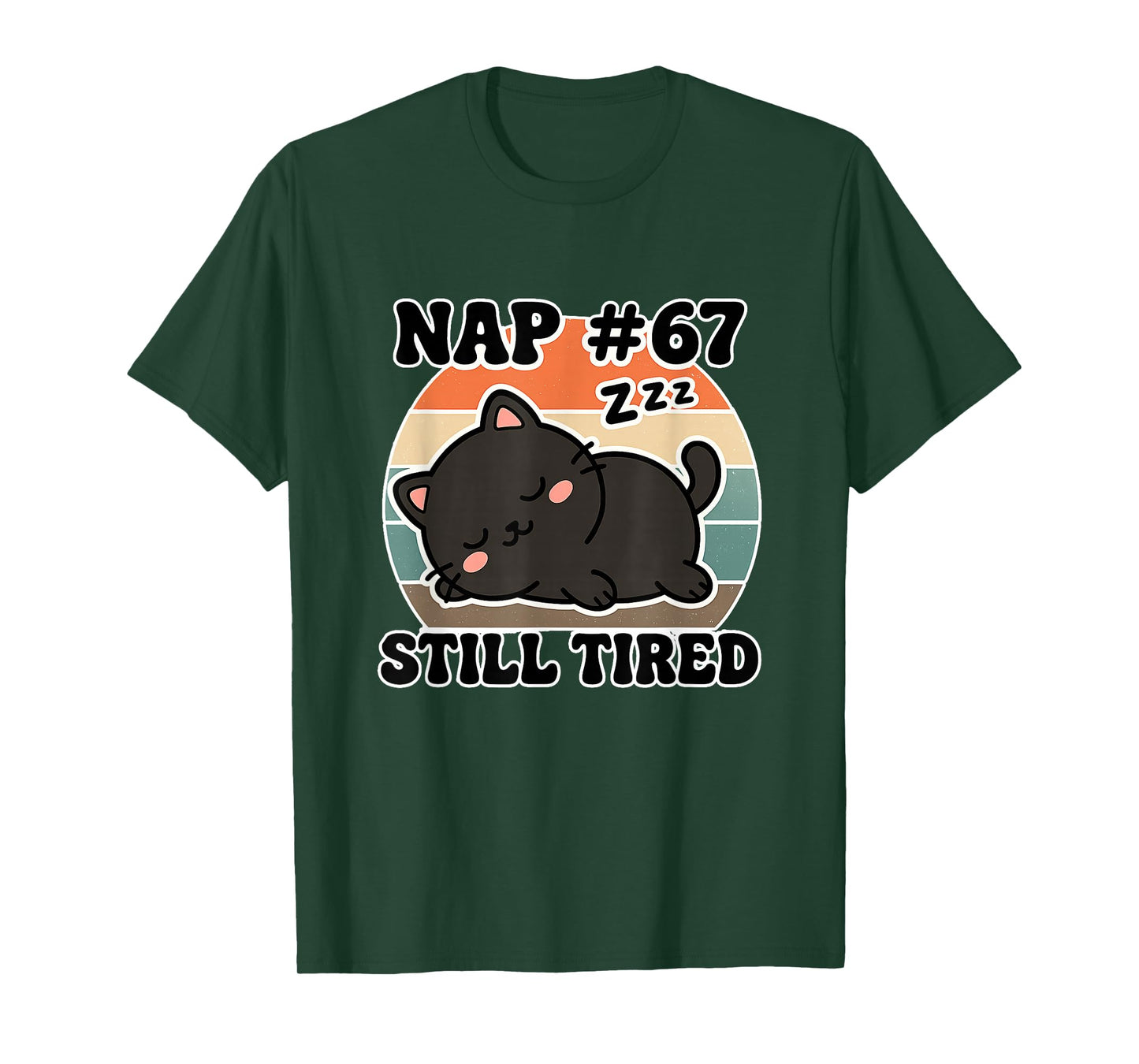 Kawaii Anime Cat NAP 67 Quote 6 7 Meme Graphic Tees T-Shirt