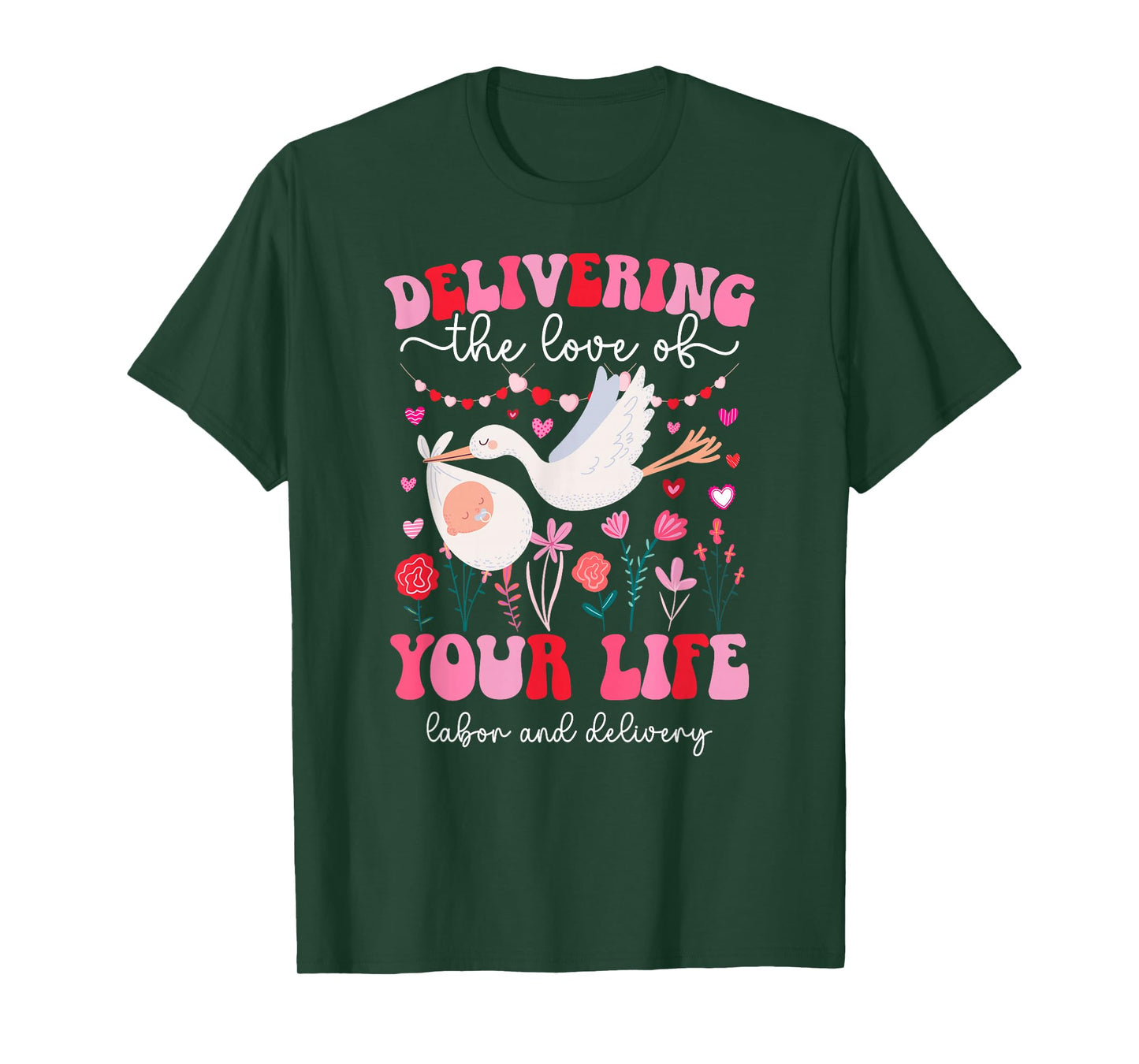 Labor and Delivery Nurse Valentine L&D Nurse Valentines Day T-Shirt