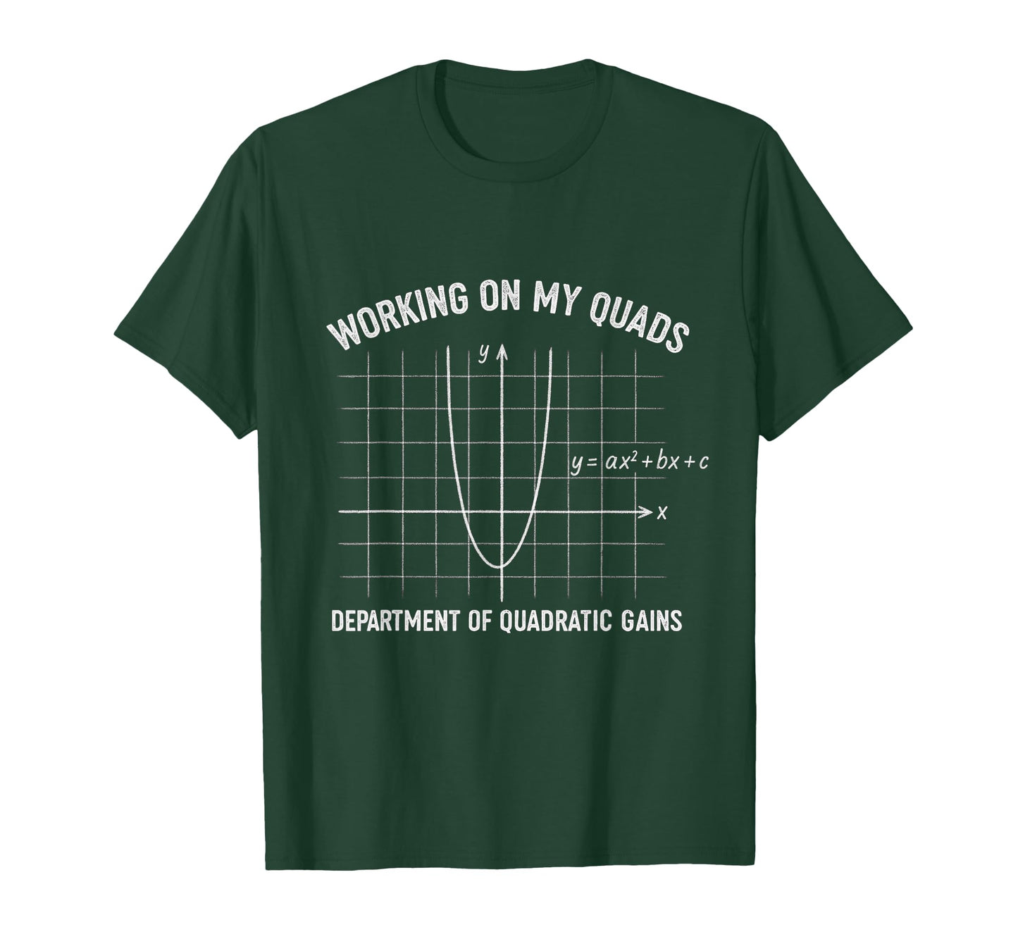 Working On My Quads Funny Algebra Math Gym Teacher T-Shirt