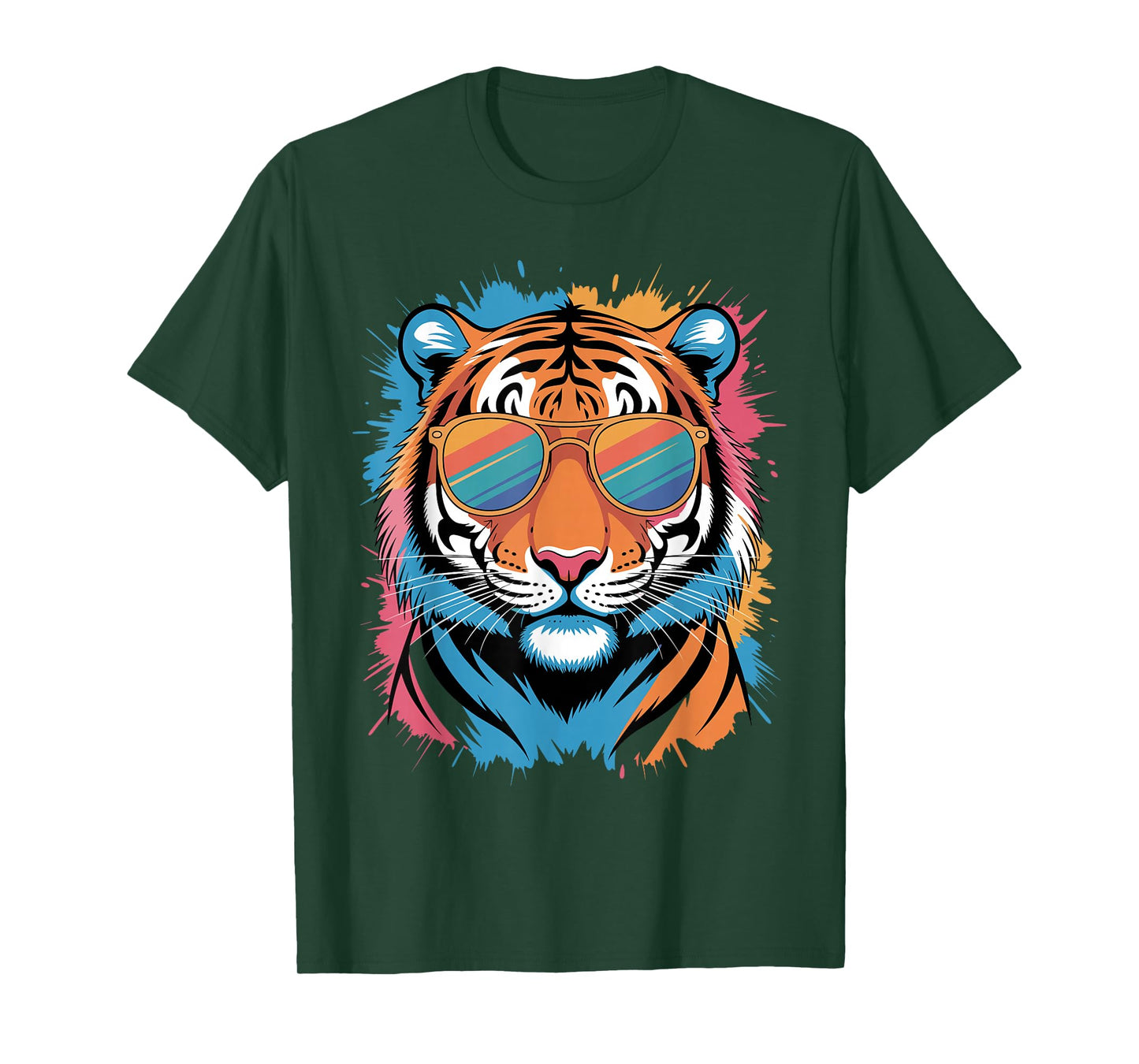 Cool Tiger Costume for Men Women Kids Pattern Tiger Lover T-Shirt