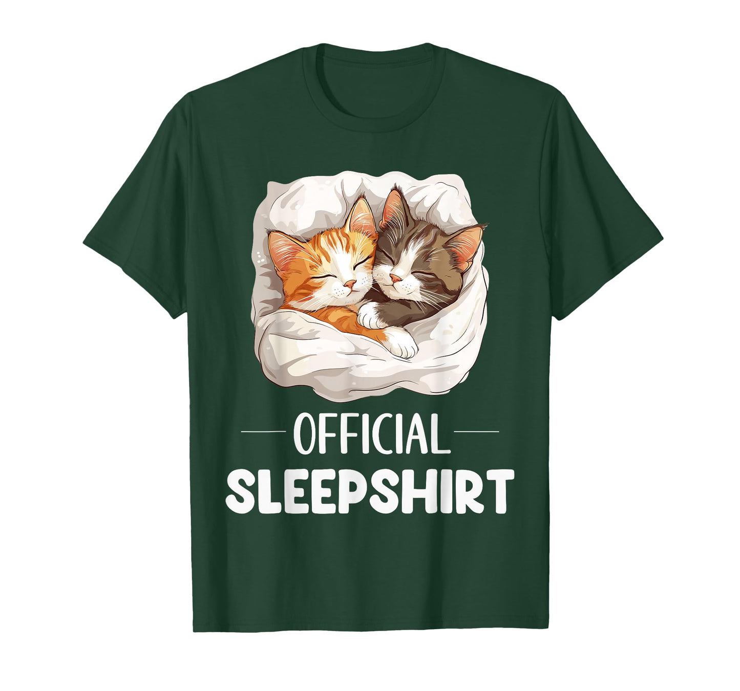 Official Sleepshirt Cute Sleeping Cat Animal Lovers Pajama T-Shirt