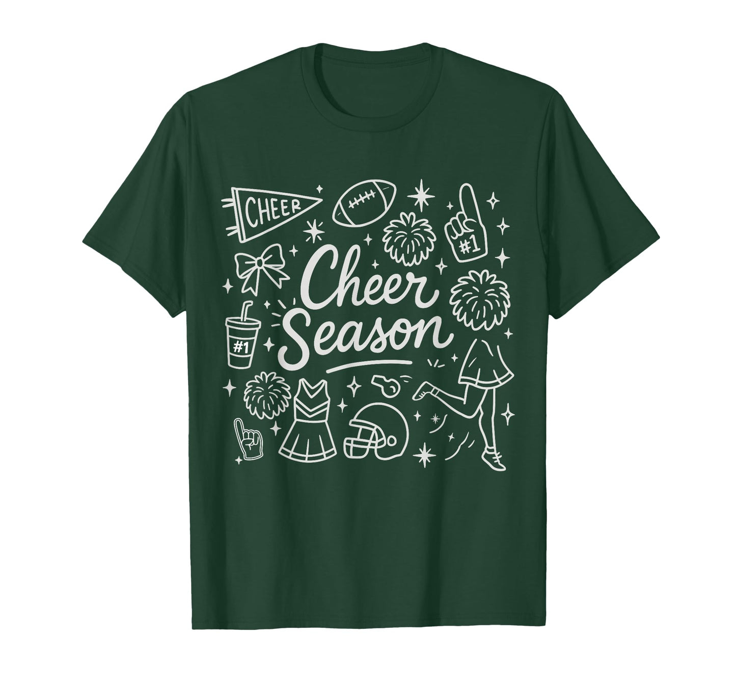 Cheer Season Cheerleading Cheerleader for Girls Coach mom T-Shirt