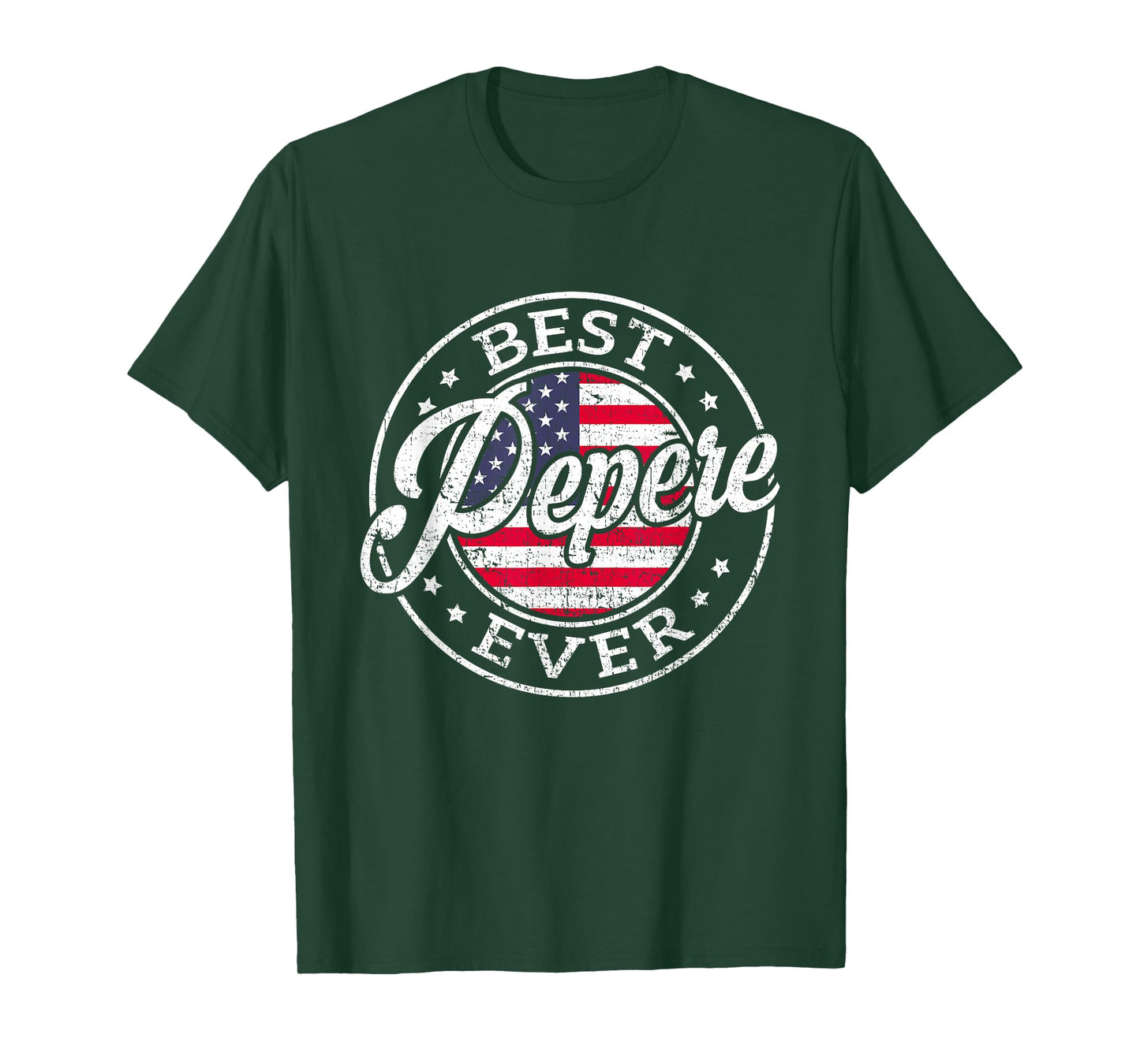 Best Pepere Ever USA Flag Fathers Day Family T-Shirt