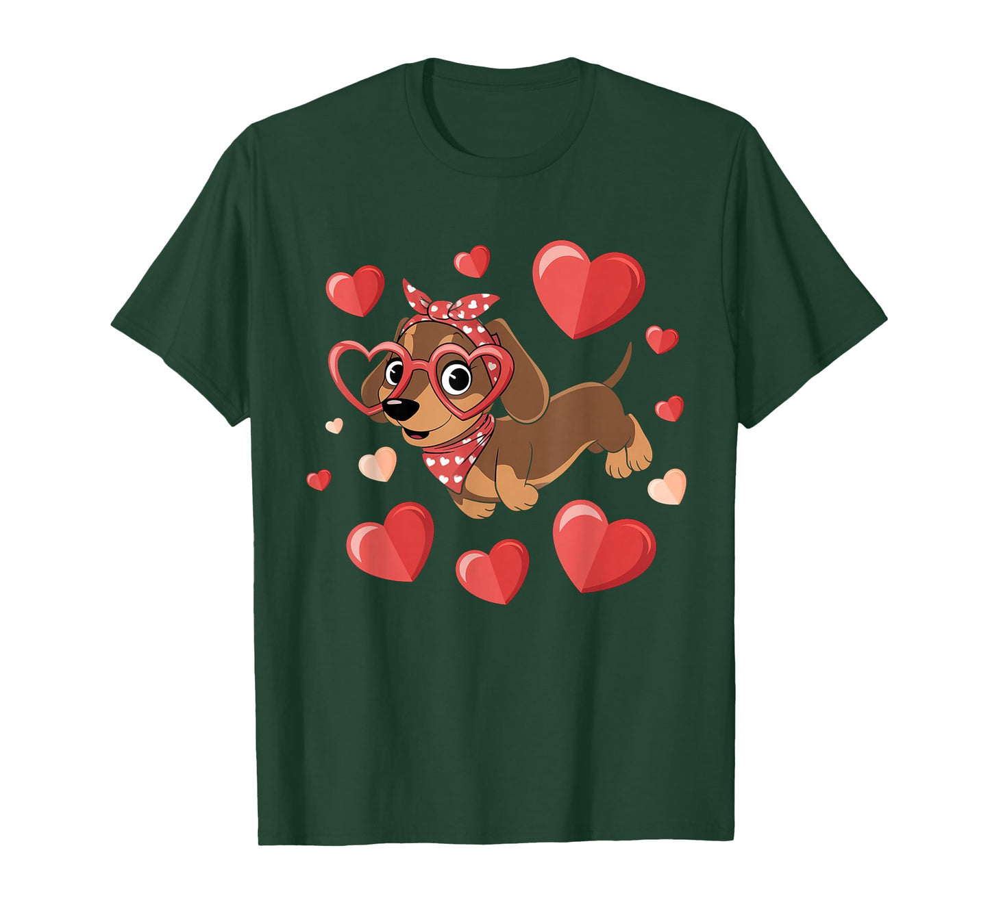Dachshund Valentines Day Wiener Dog Lover Weenie Heart T-Shirt