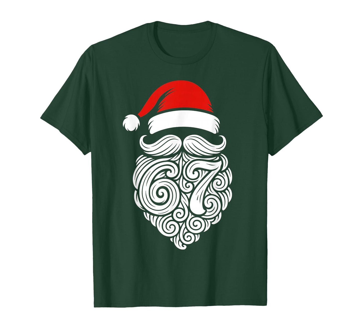 Funny Six Seven 6 7 Meme Santa Christmas Shirt Men Boys Teen T-Shirt