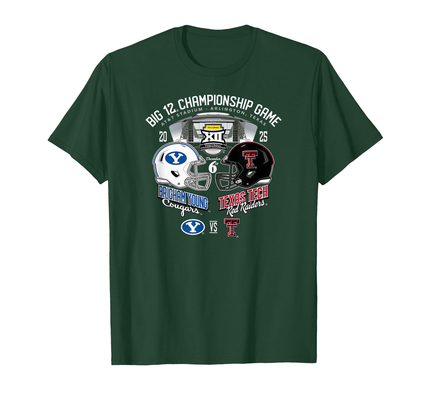BYU vs Texas Tech Big 12 Championship 2025 Football T-Shirt