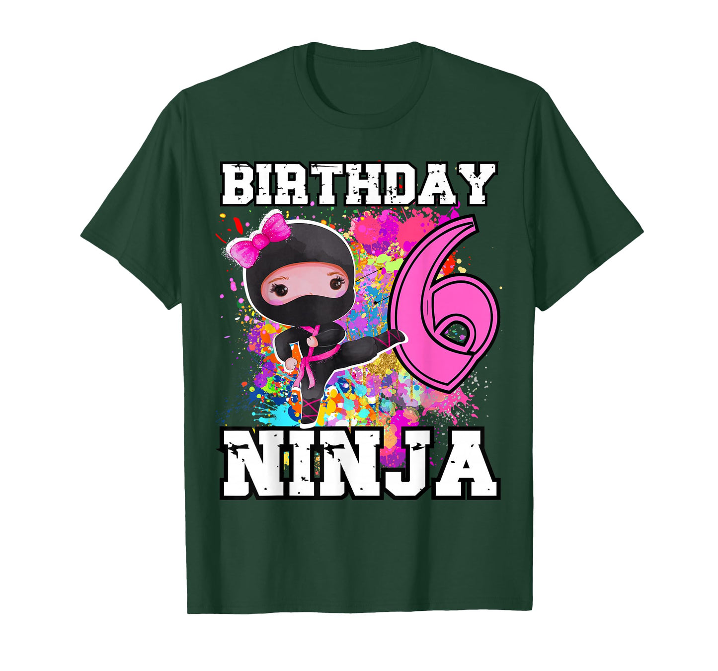 Birthday Ninja 6 year old Funny Ninja Party Birthday T-Shirt