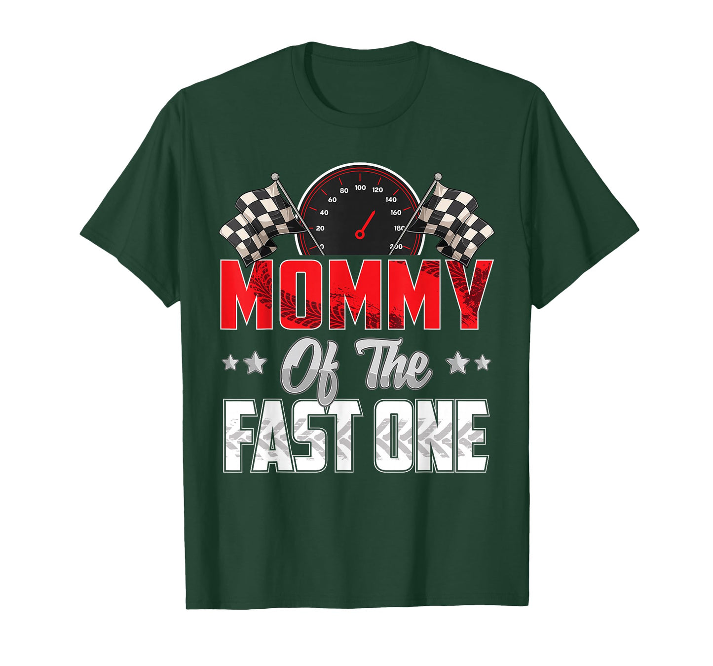 1 year old racing car fast one birthday 1st Family Mommy T-Shirt
