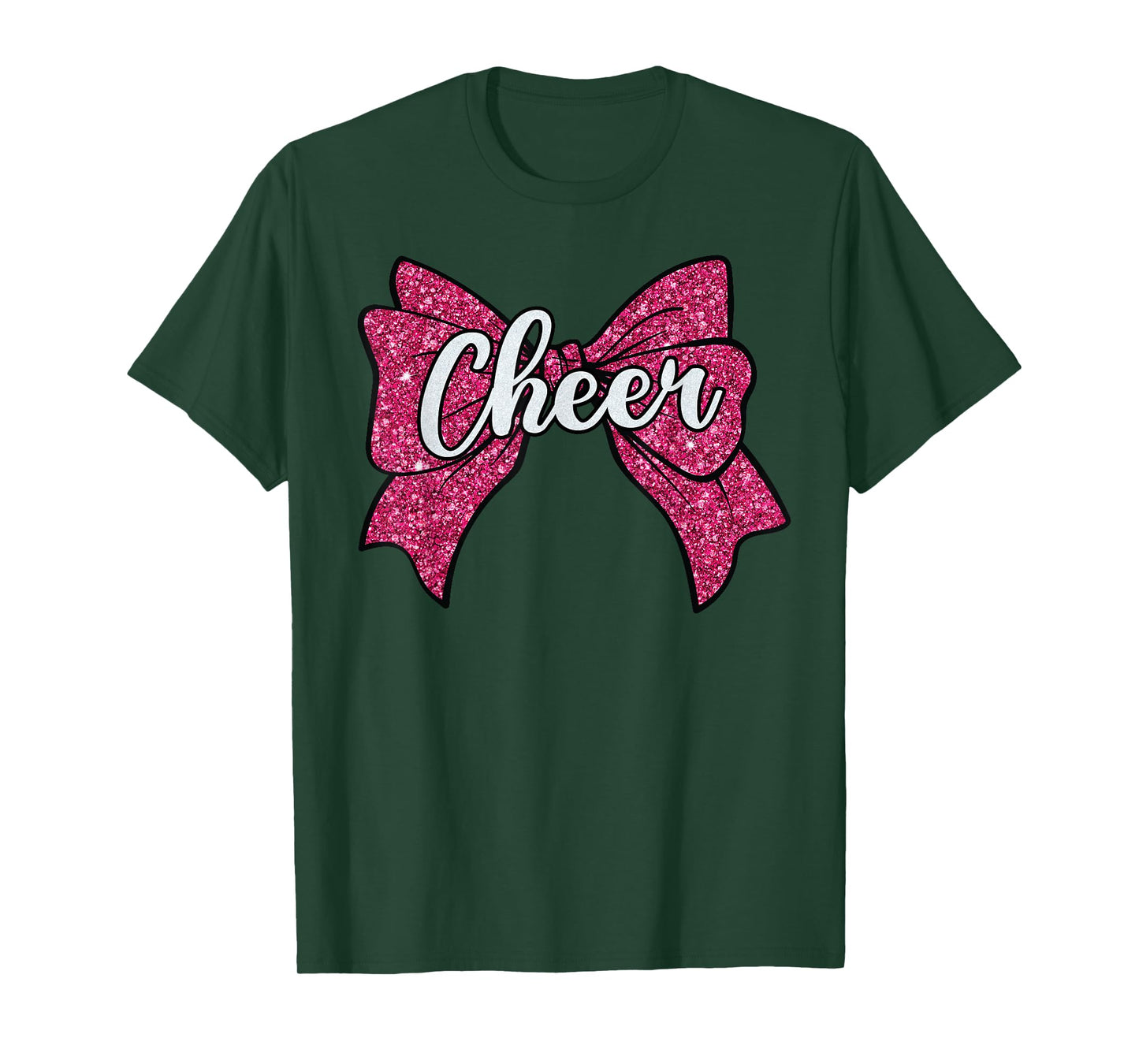 Coquette Cheer Bow Pink Funny Sport Cheerleader Cheerleading T-Shirt