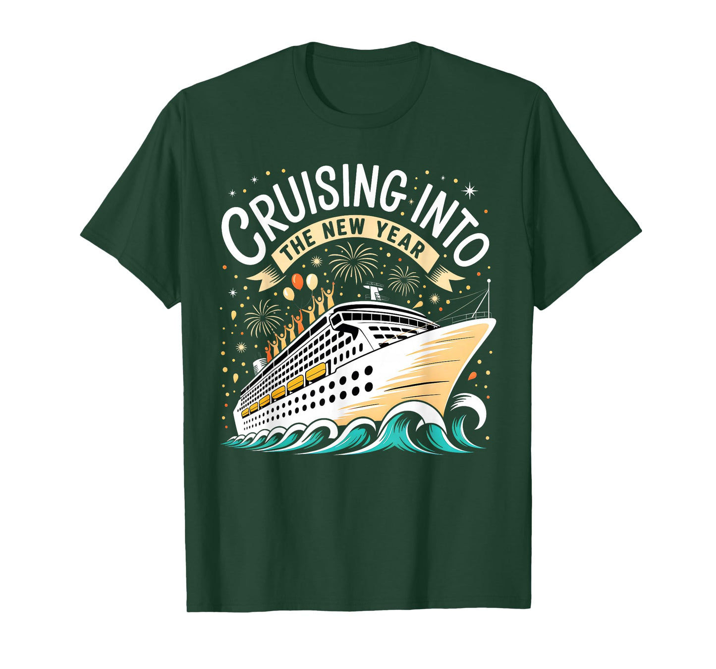 Cruising Into The New Year 2026 Matching Family Cruise Party T-Shirt