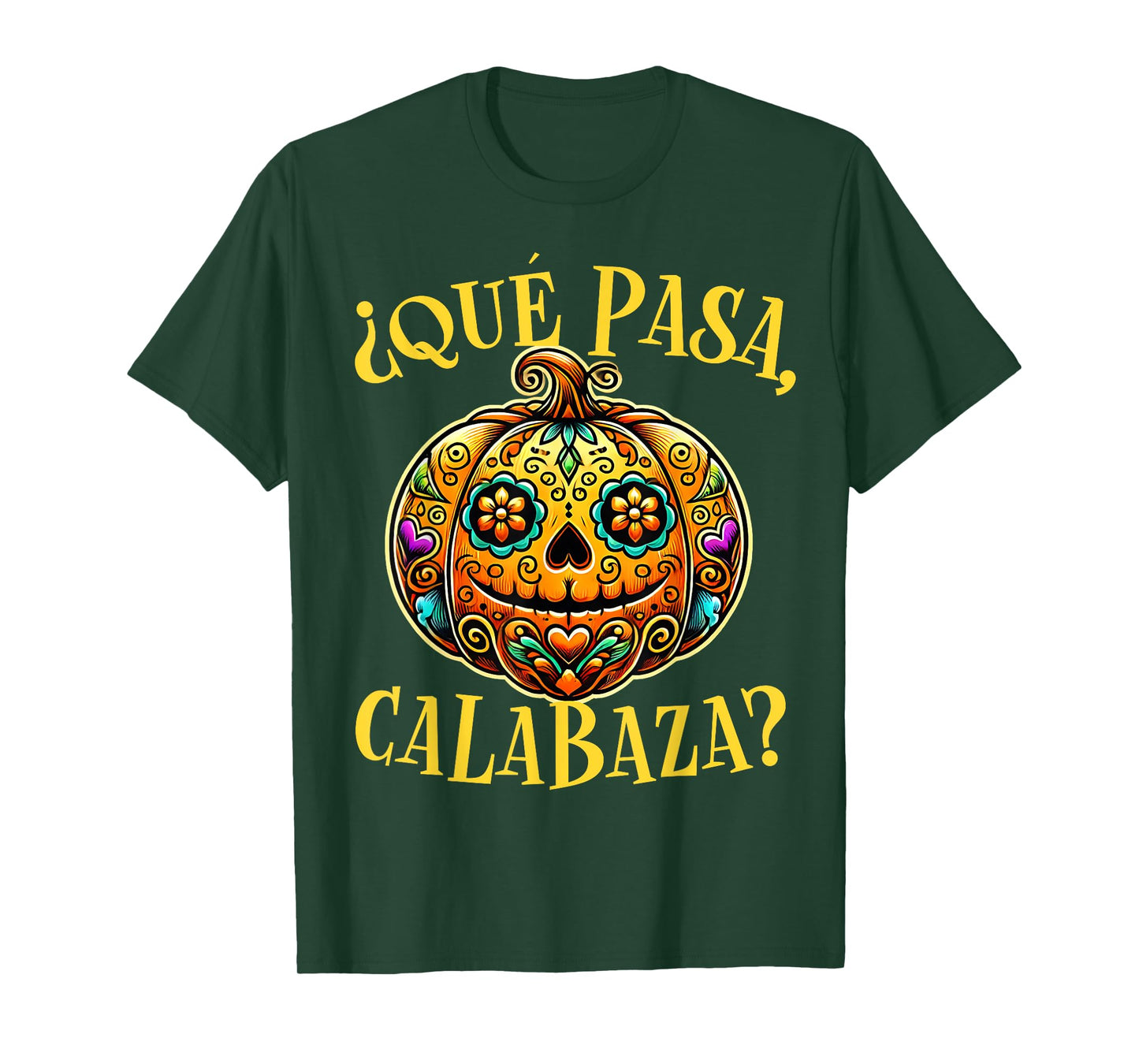 Que pasa calabaza Shirt Spanish Teacher Mexican Halloween T-Shirt