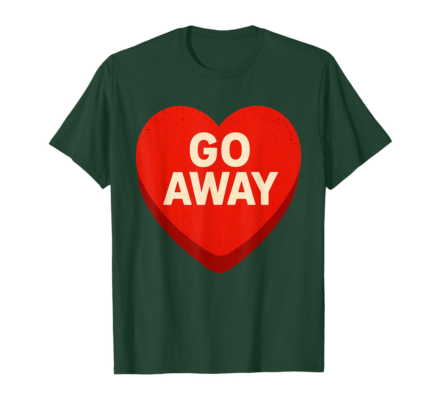 Anti Valentines Day Goth Emo Candy Heart Go Away T-Shirt