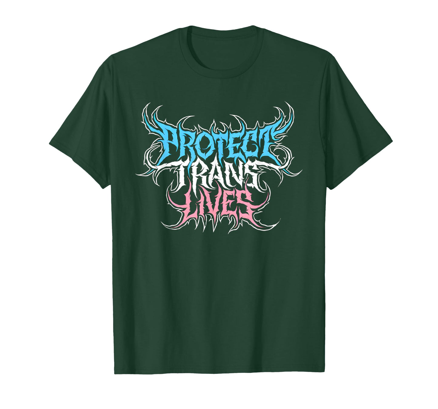 Protect Trans Lives Death Metal Pride Flag - Trans Rights T-Shirt