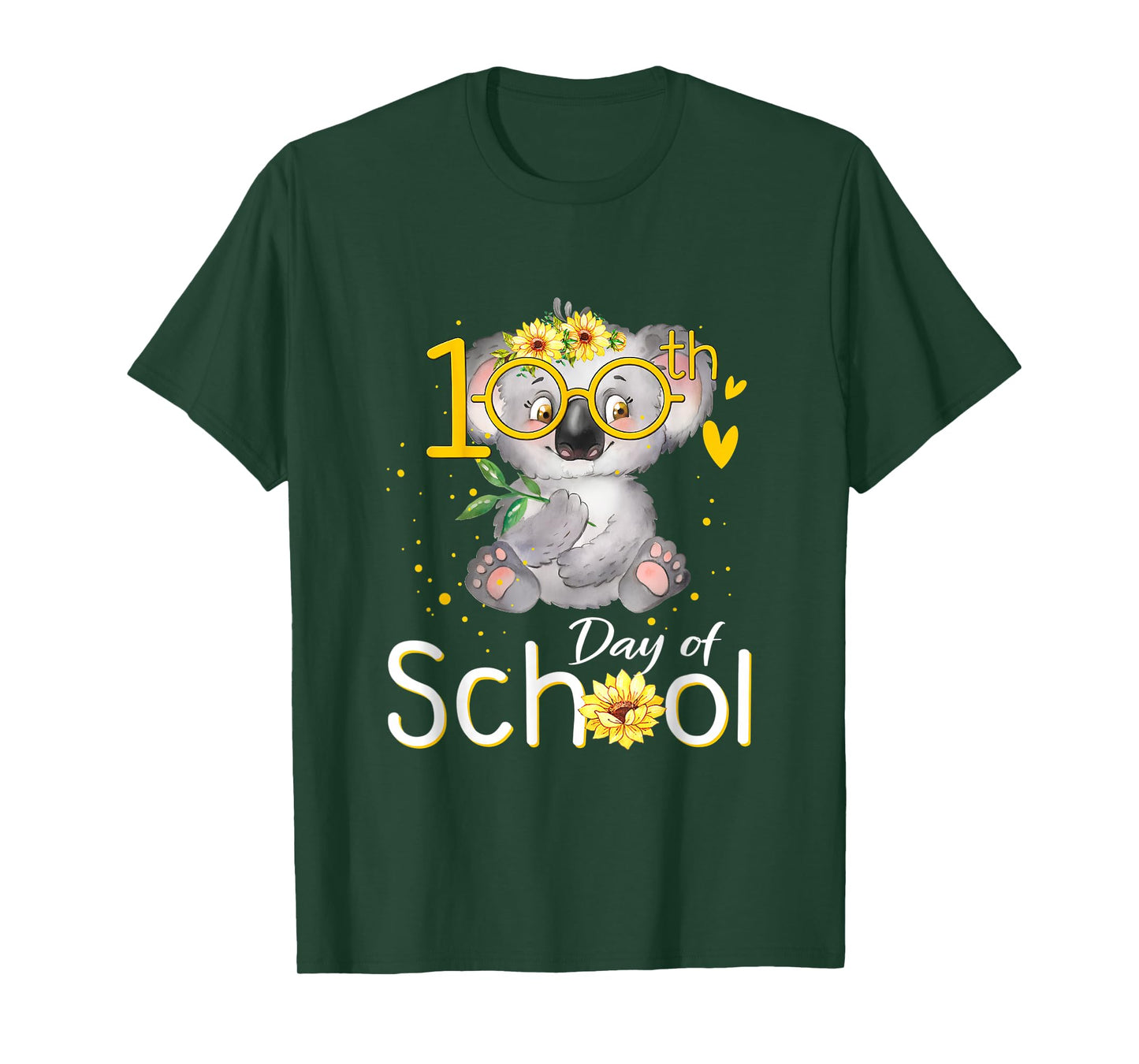 Happy 100 Days of School Koala 100th Day of School T-Shirt