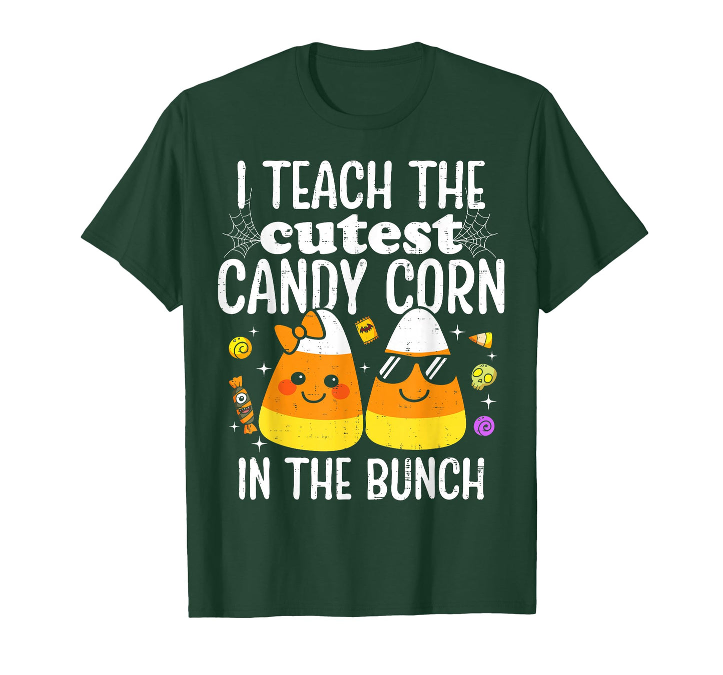 Halloween Teacher Cutest Candy Corn Retro Spooky Teachers T-Shirt