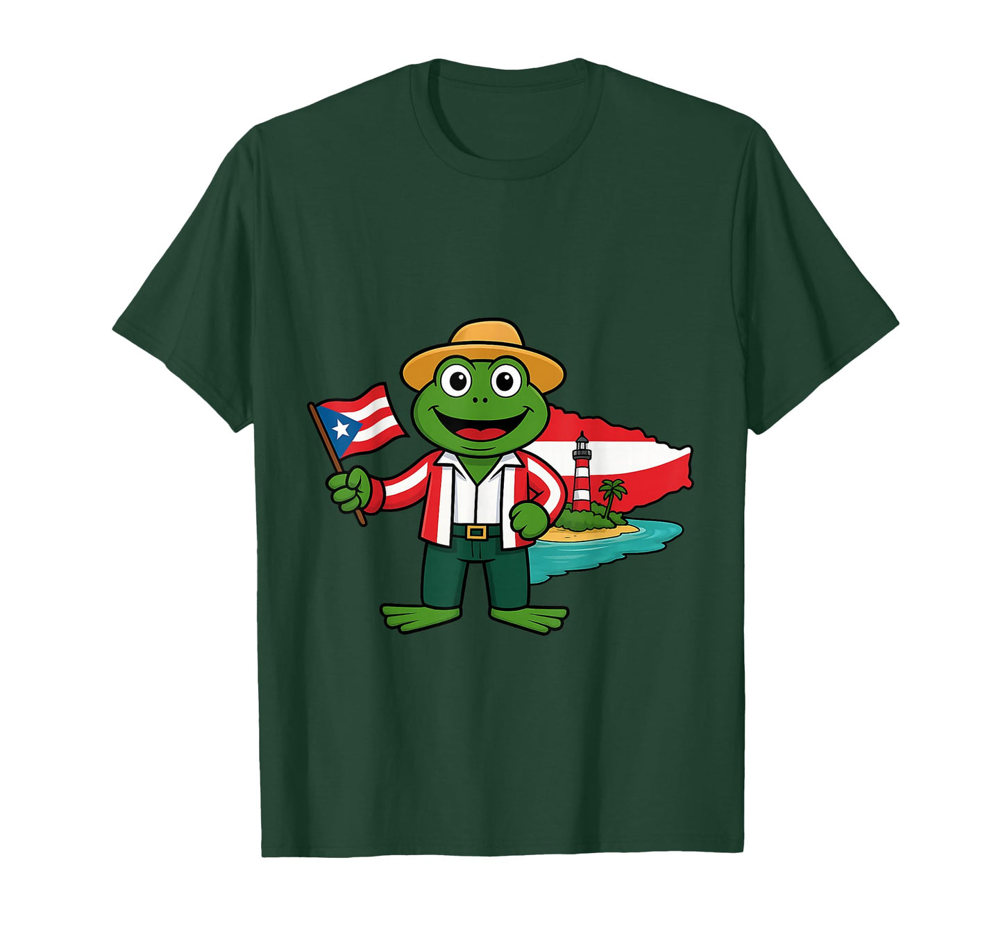 Puerto Rico Coqui Frog Flag Shirt for Men Women Kids T-Shirt