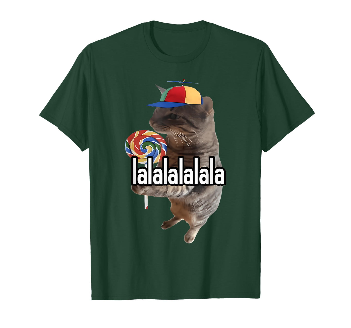 Silly Cat With Lollipop Meme T-Shirt