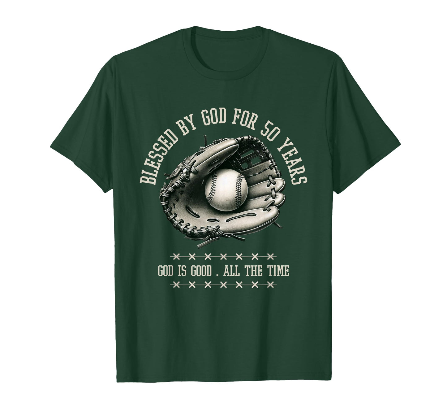 Blessed by God for 50 Years Old Baseball 50th Birthday Gifts T-Shirt