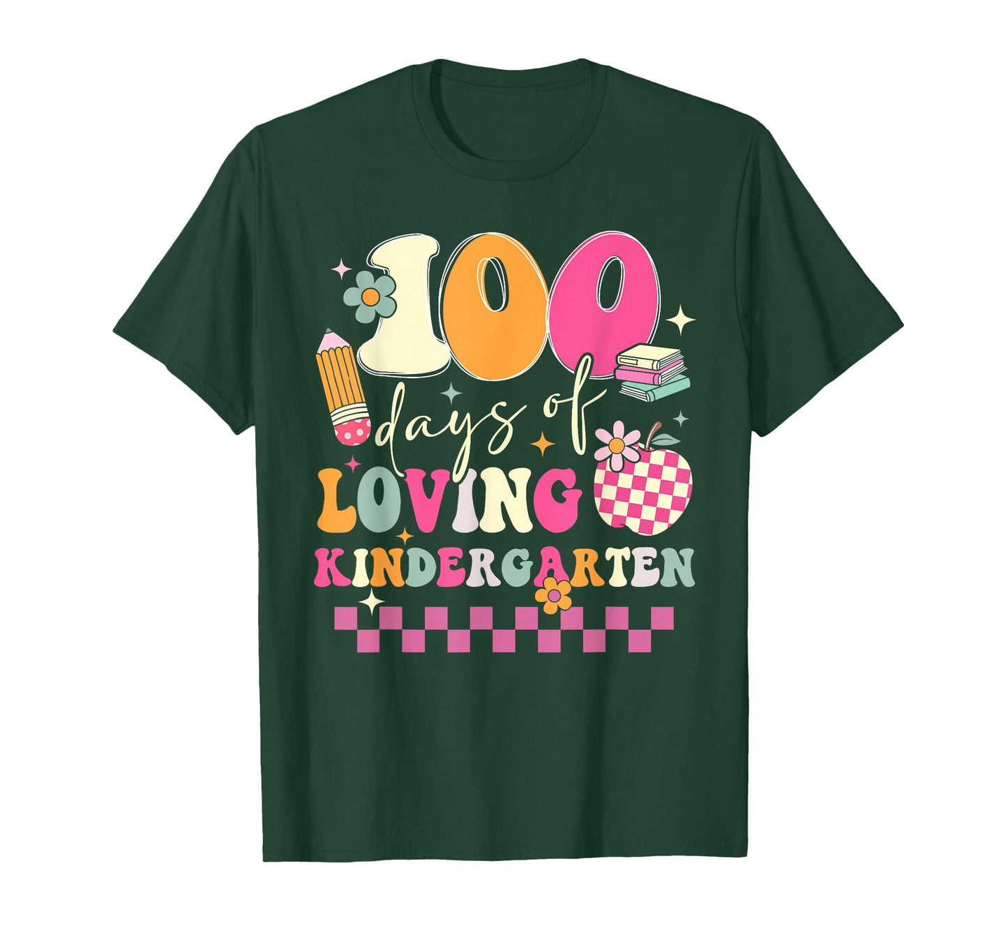 100 Days of Loving Kindergarten 100th Day Teachers Kids T-Shirt