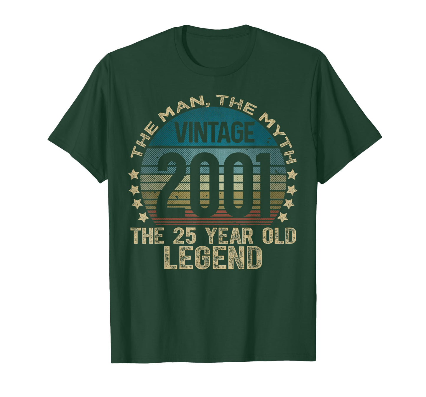 25 Year Old Gifts Vintage 2001 Limited Edition 25th Birthday T-Shirt