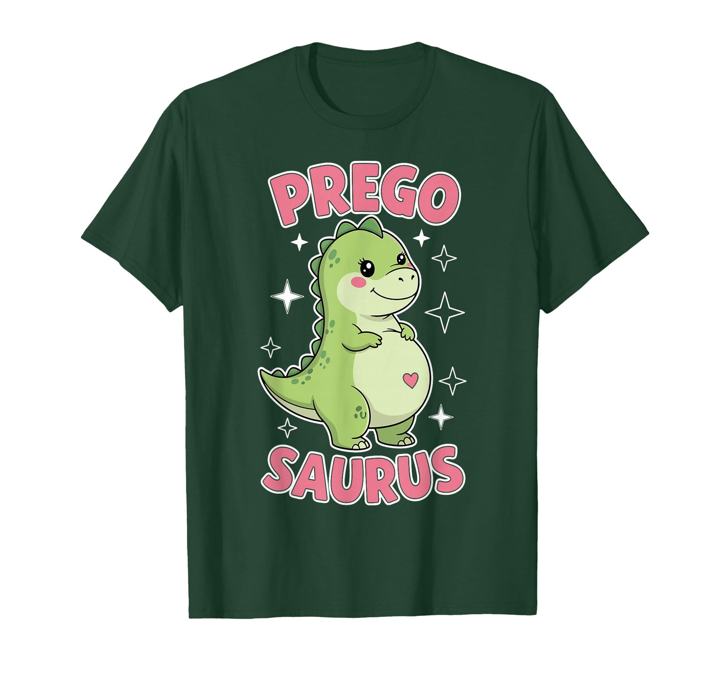Pregosaurus Cute Retro Mommy Dinosaur Pregnancy Announcement T-Shirt