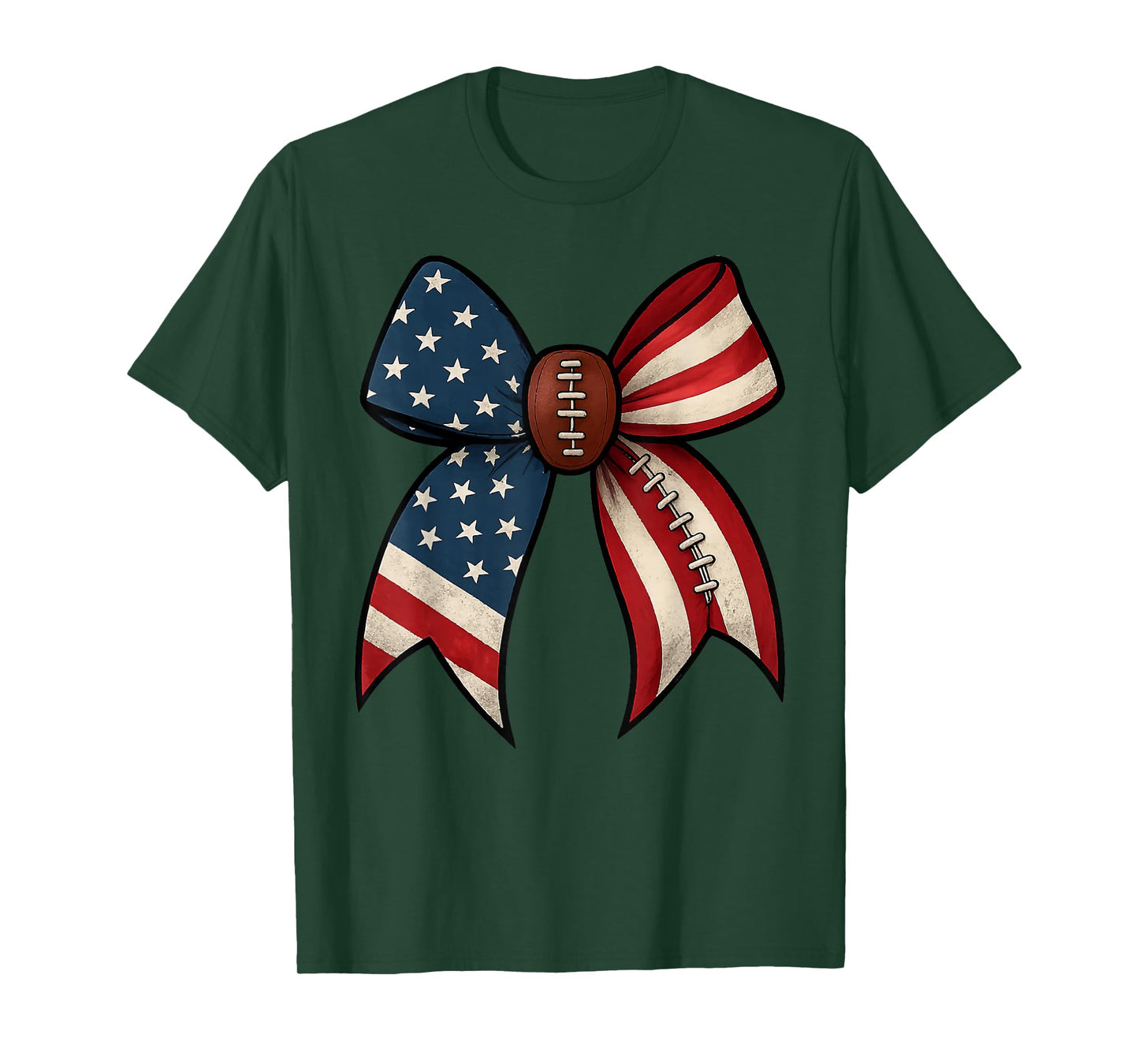 American Football US Flag Women Girls Football Lover T-Shirt