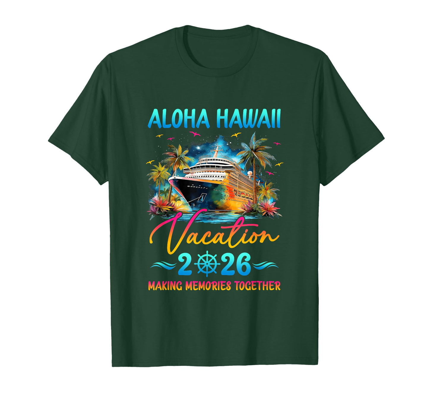 Aloha Hawaii Family Vacation 2026 Matching Group Summer T-Shirt