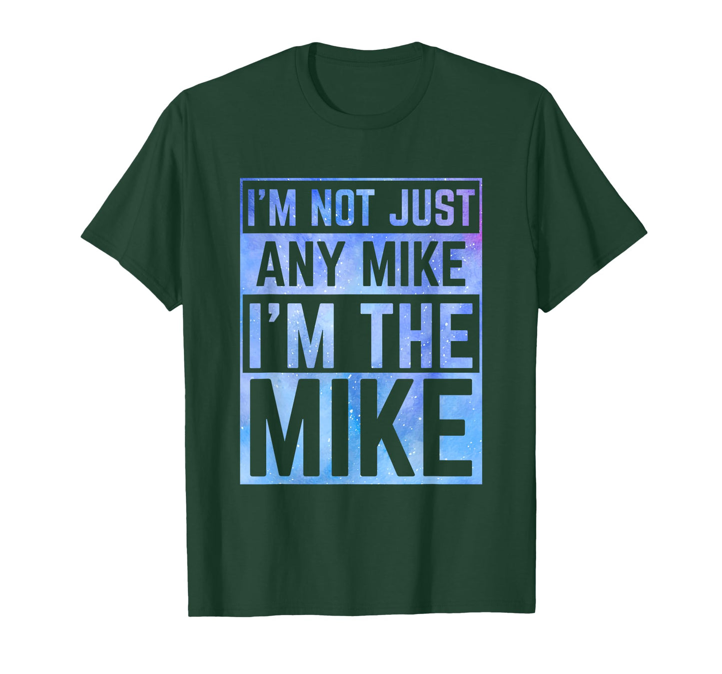 Personalized Gifts For Mike Unisex-Adults, Unisex-Kids Black Medium Modern Mock Collar Short Sleeve T-Shirt