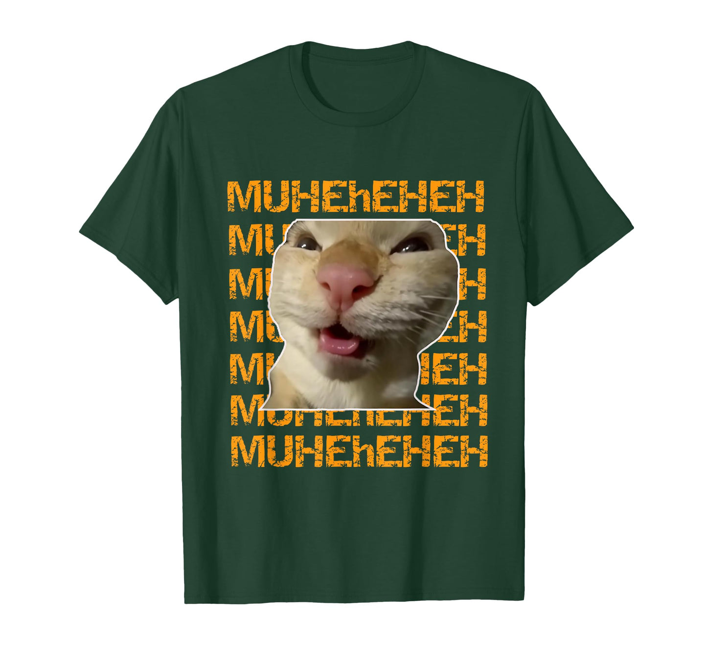 Funny Laughing Cat Meme Design Muheheheh Muhehehe Muheheh T-Shirt