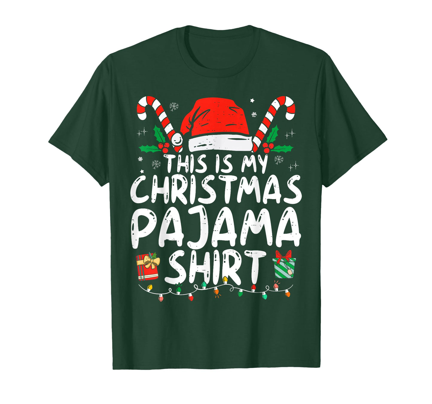 This Is My Christmas Pajama Shirt Funny Xmas PJs Men Women T-Shirt