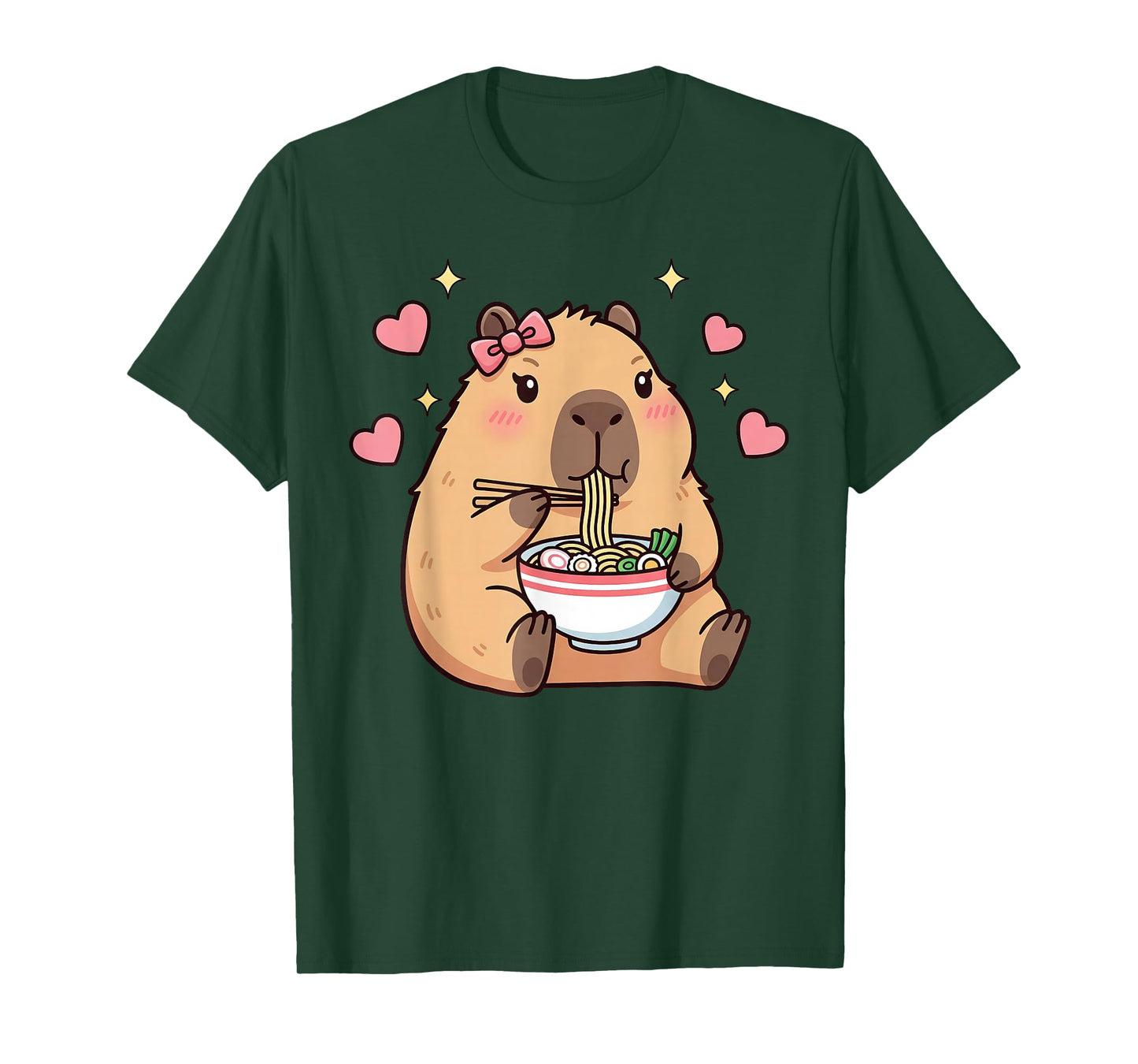Cute Girls Capybara Ramen Kawaii Tea Kawaii Capy Lover Kids T-Shirt