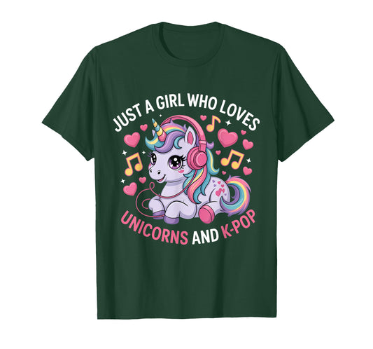 K-Pop Just A Girl Who Loves Unicorns and K-Pop K Pop Kpop T-Shirt